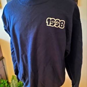 Vintage 90s Dark Blue L'Oreal Company Merchandise sweatshirt